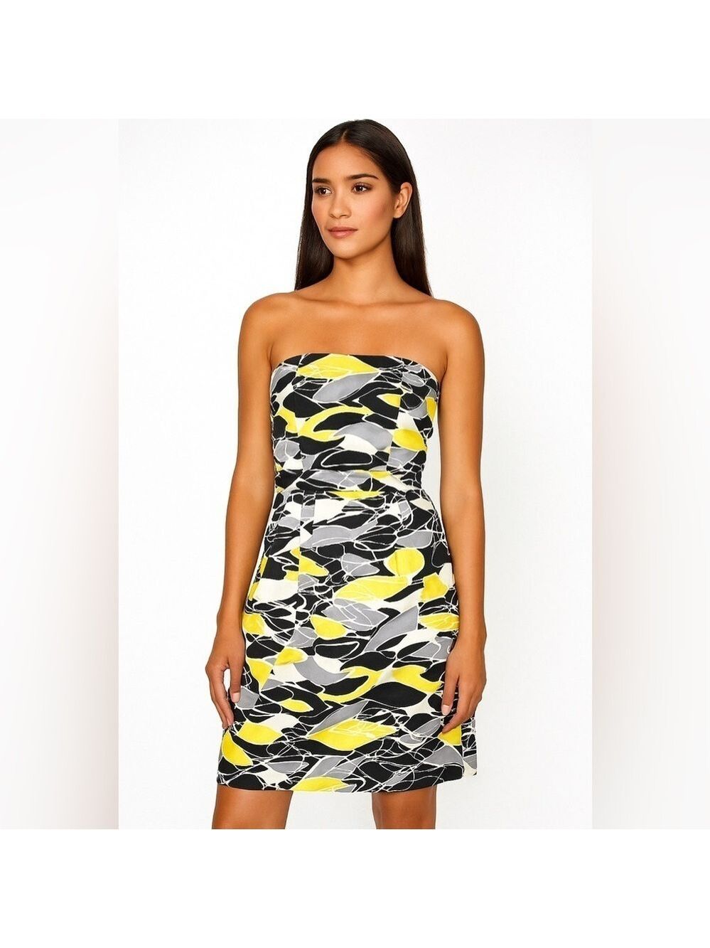 Banana Republic Strapless Abstract Print Dress